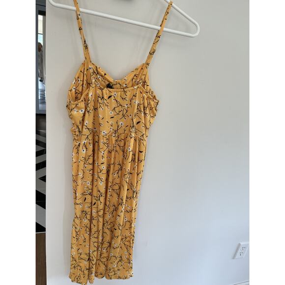 Sundress Womens Juniors M Yellow Cotton Spaghetti Dress, Baby Doll DM Drimarks - Picture 6 of 6